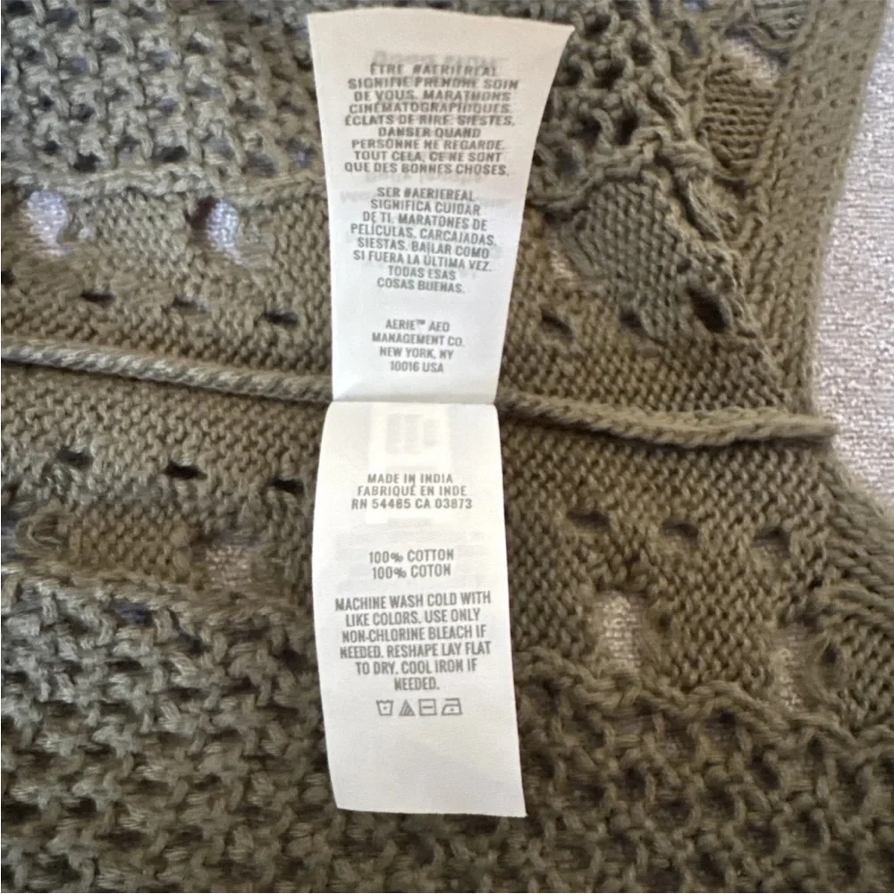 Aerie Olive Midi Knit Dress EUC - Picture 4 of 5